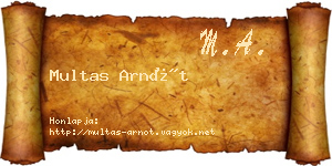 Multas Arnót névjegykártya